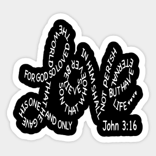 Christian Women, John 3:16 Sticker
